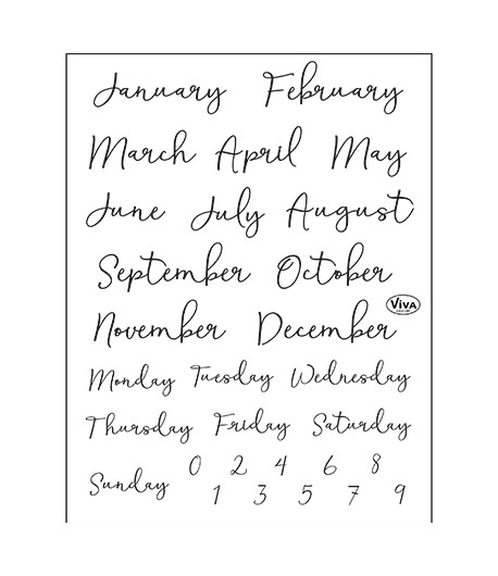 TAMPONS BULLET JOURNAL JOURS ET MOIS