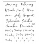 TAMPONS BULLET JOURNAL JOURS ET MOIS