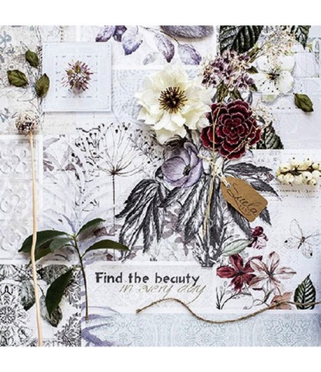 SERVIETTE BOUQUET DE FLEURS