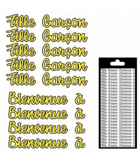 STICKERS BIENVENUE OR