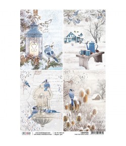 PAPIER DE RIZ TIME FOR HOME CARDS 21 X 29.7CM CBRP055