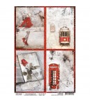 PAPIER DE RIZ SNOW AND THE  CITY 21 X 29.7CM CBRP078