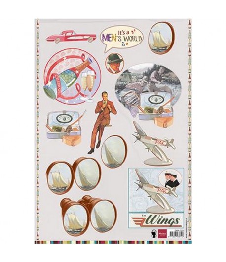 FEUILLE 3D ITS A MEN'S WORLD EWK1229