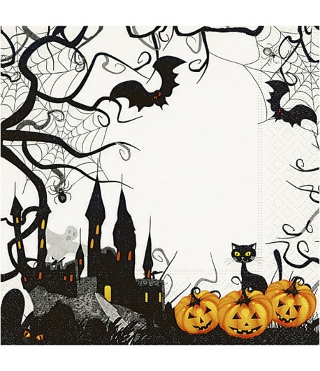 SERVIETTE HALLOWEEN CHAT