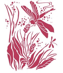 POCHOIR LIBELLULE 15X20CM KSD303