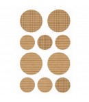 STICKERS QUADRILLES RONDS X 40