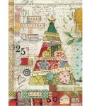PAPIER DE RIZ A4 SAPIN PATCH 21 X 29.7 DFSA4406 STAMPERIA