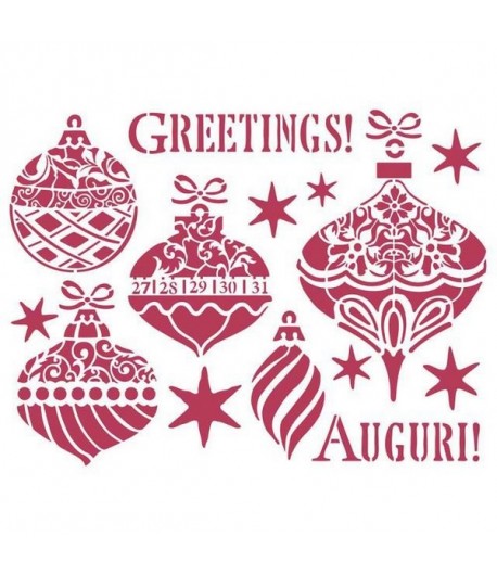 POCHOIR NOEL 15X20CM KSD304 STAMPERIA