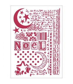 POCHOIR NOEL 21X29.7CM KSG434 STAMPERIA