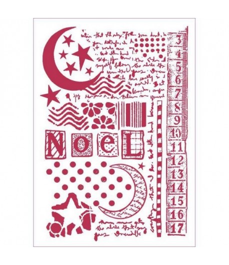 POCHOIR NOEL 21X29.7CM KSG434 STAMPERIA