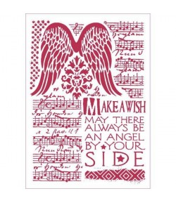 POCHOIR MAKE A WISH 21X29.7CM KSG435 STAMPERIA