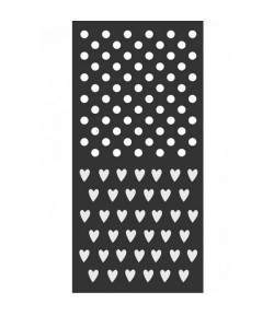 POCHOIR 12X25 EP 0.25 POIS ET COEURS KSTDL29 STAMPERIA