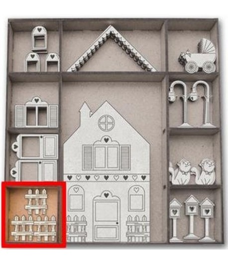 FORME BOIS BARRIERRE 2.4X2.7CM STAMPERIA