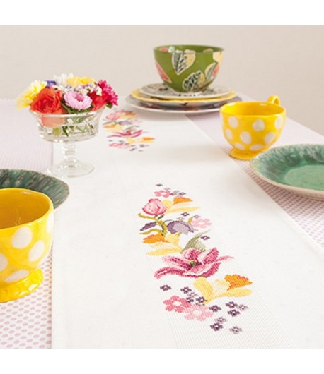 CHEMIN DE TABLE BLANC 29X155CM RICO