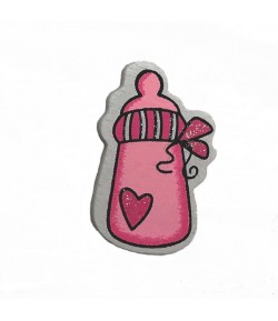 BIBERON ROSE EN BOIS