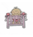 LIT BÉBÉ ROSE EN BOIS