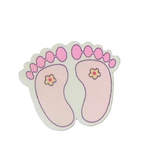 PIEDS BÉBÉ ROSE EN BOIS