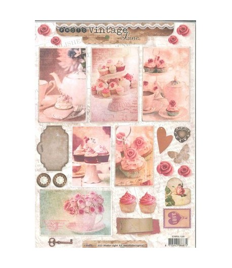 FEUILLE 3D GATEAUX VINTAGE