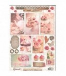 FEUILLE 3D GATEAUX VINTAGE