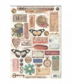 FEUILLE 3D DIVERS VINTAGE
