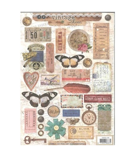 FEUILLE 3D DIVERS VINTAGE