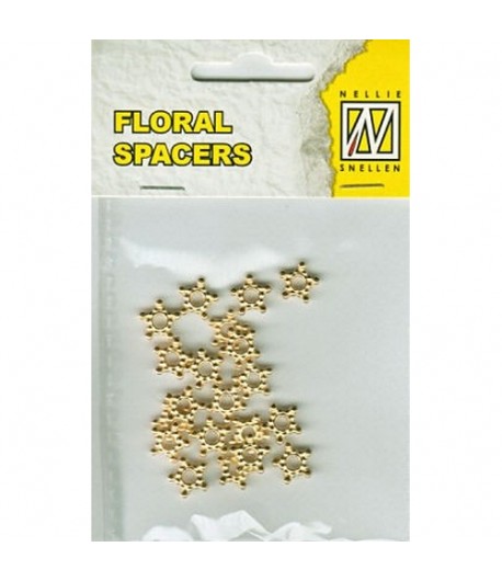 20 COEURS FLEURS METAL OR 010