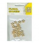 20 COEURS FLEURS METAL OR 010