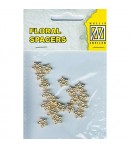 20 COEURS FLEURS METAL OR 009