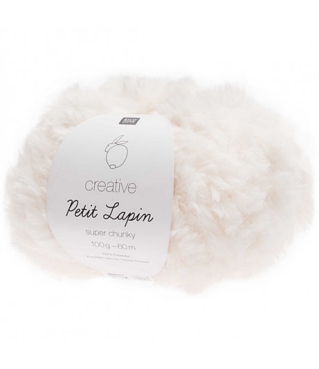 LAINE CREATIVE PETIT LAPIN CREME (001)