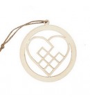 DÉCO ROND COEUR EN BOIS - 8 CM