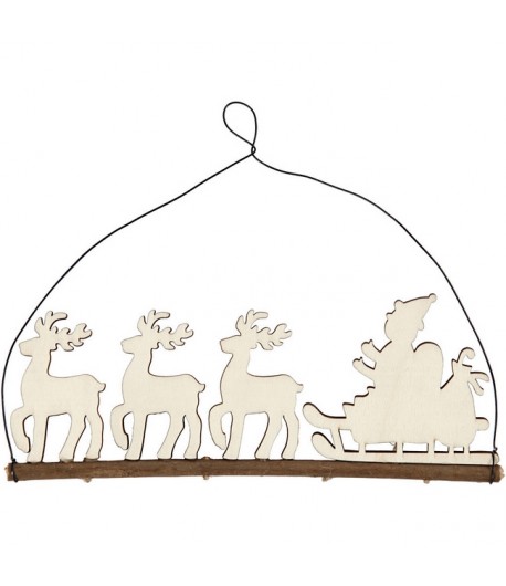 DÉCO DE NOEL EN BOIS - 21.5 CM