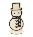 FIGURINE BOIS BONHOMME DE NEIGE - FOAM CLAY