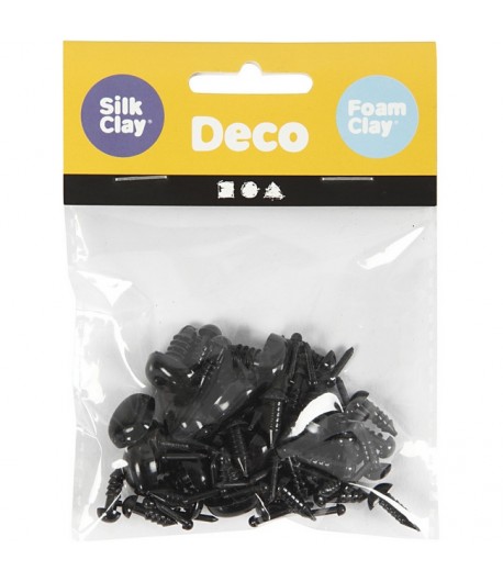 YEUX ET NEZ POUR PATE FOAM ET SILK CLAY