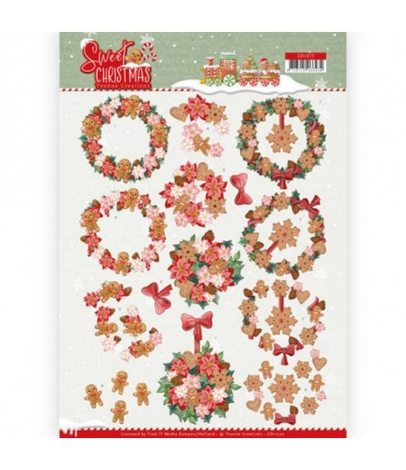 FEUILLE 3D SWEET CHRISTMAS CD11372