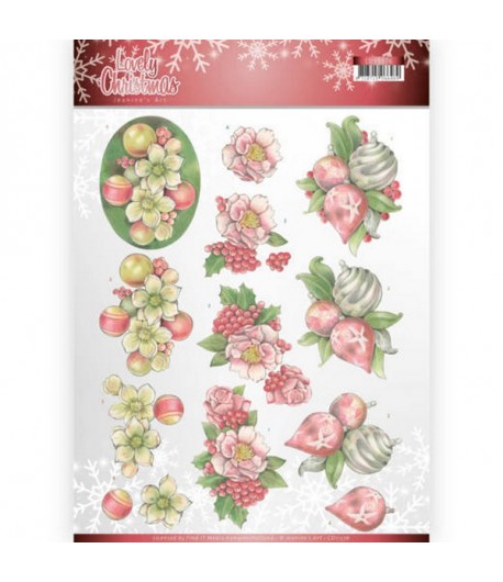 FEUILLE 3D LOVELY CHRISTMAS CD11376