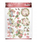 FEUILLE 3D LOVELY CHRISTMAS TIME CD11377