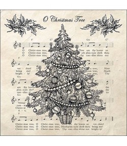 SERVIETTE SAPIN ET PARTITIONS