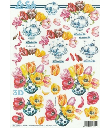FEUILLE 3D TULIPES - 8215731
