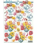 FEUILLE 3D TULIPES - 8215731