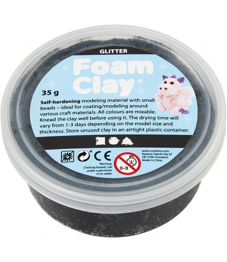 PATE A MODELER FOAM CLAY NOIR SCINTILLANT- 35 G