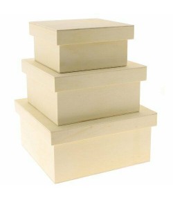 BOITE CARREE EN BOIS 10.9X10.9X5.5CM