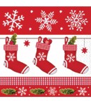 SERVIETTE CHAUSSETTES DE NOEL