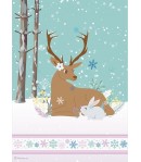 PAPIER DE RIZ A4 RENNE ET LAPIN 21 X 29.7 DFSA4421