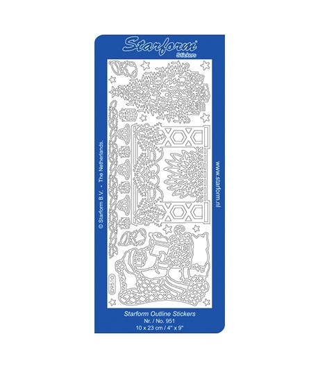 STICKERS PERE NOEL OR