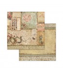 BLOC 10 FEUILLES ORIENTAL GARDEN 20.3 X 20.3 CM - SBBS09