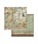 BLOC 10 FEUILLES ORIENTAL GARDEN 20.3 X 20.3 CM - SBBS09