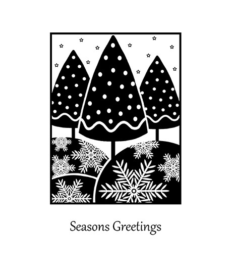 TAMPON CLEAR FRAMED TREE