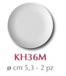 PLAQUES RONDES EN TERRE BLANCHE X 2 DIAM 5.3CM