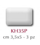 PLAQUES RECTANGULAIRES EN TERRE BLANCHE X3 3.5 X 5CM