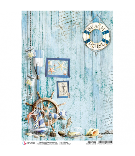 PAPIER DE RIZ COASTAL LIVING 21 X 29.7CM CBRP109